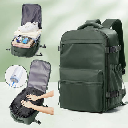 Vacuum Backpack Travel Bag – Large Capacity Expandable Business & School Laptop Backpack for Men & Women