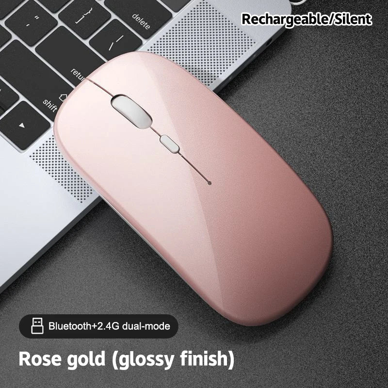 Portable Wireless Mouse Bluetooth 2.4GHz Dual Mode | Silent Ergonomic Mouse for Laptop, PC & MacBook