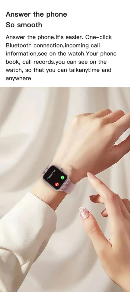 Smart Watch 2025 – Bluetooth Calling, Fitness Tracker & Music Control for Android & iOS