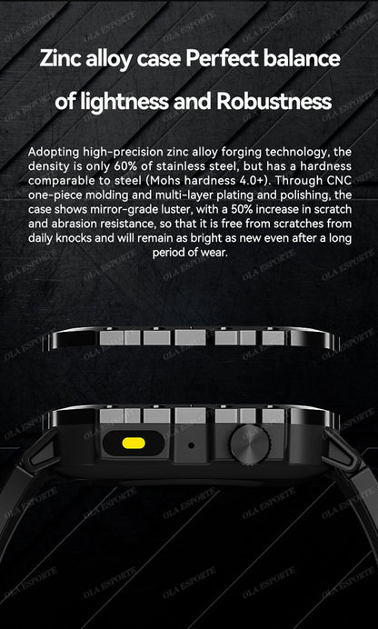Men’s Military Outdoor GPS Sports Smart Watch – Heart Rate, Sleep Monitor & Waterproof Fitness Watch for iOS & Android