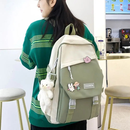 Nylon Book Bag – Multifunctional Waterproof Large Capacity Backpack for Boys & Girls