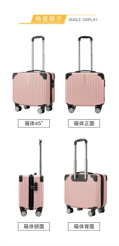 Travel Boarding Suitcase – Japanese-Style Retro Lightweight Trolley Case with Password Lock, Student Carry-On Luggage