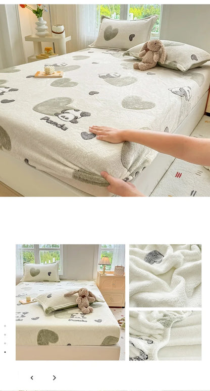 Warm Winter Bedsheet | Skin-Friendly Fitted Sheet | Mattress Protector for Adults & Kids | No Pillowcase
