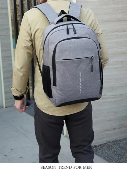 Men’s Large Capacity Backpack – Simple Fashion Travel & Laptop Bag for Male/Female Students