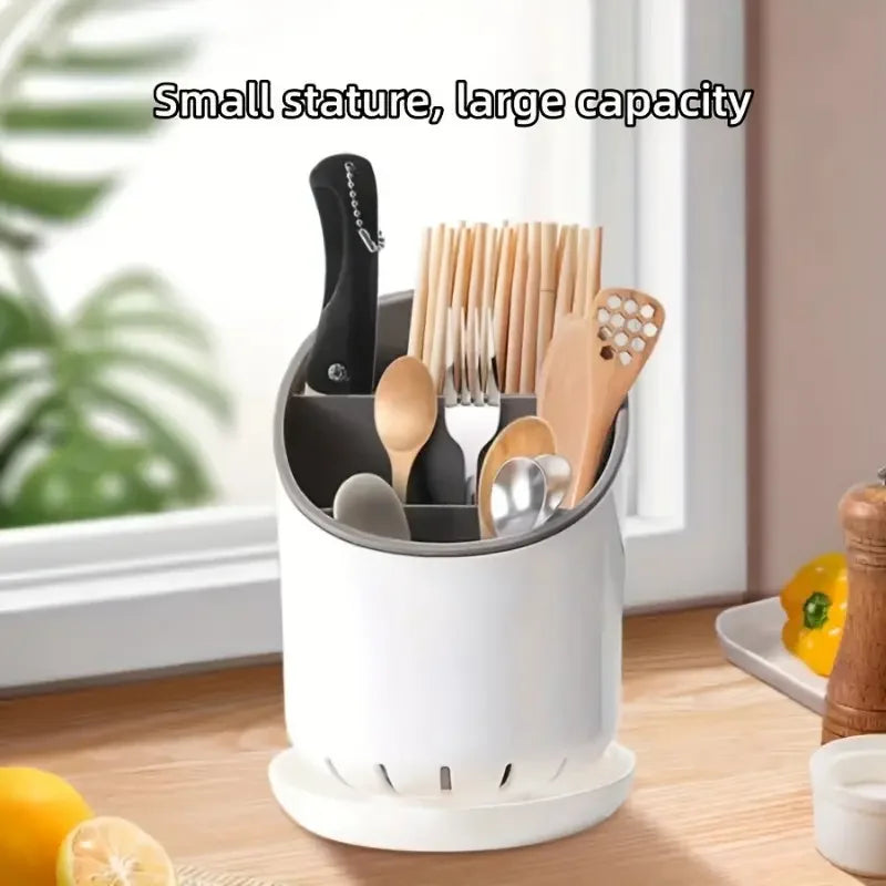 Cutlery Storage Holder – Plastic Drainer & Tableware Drying Rack