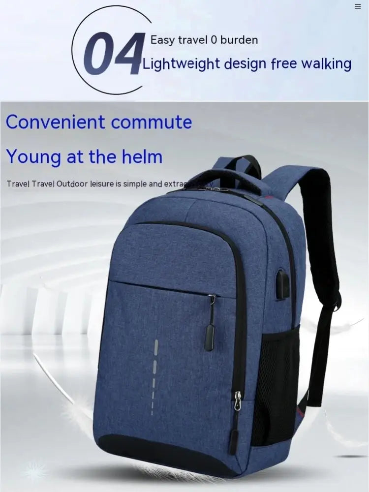 Men’s Large Capacity Backpack – Simple Fashion Travel & Laptop Bag for Male/Female Students