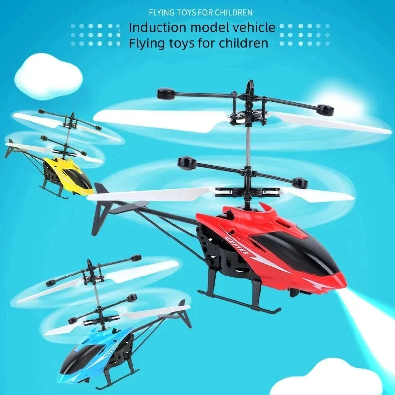 Mini Rechargeable RC Drone for Kids – Fall-Resistant Safe Remote Control Helicopter Toy (No Remote Battery)