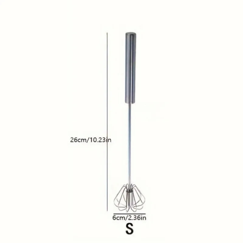 Stainless Steel Egg Beater – Semi-Automatic Hand Mixer for Baking & Cooking