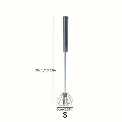 Stainless Steel Egg Beater – Semi-Automatic Hand Mixer for Baking & Cooking