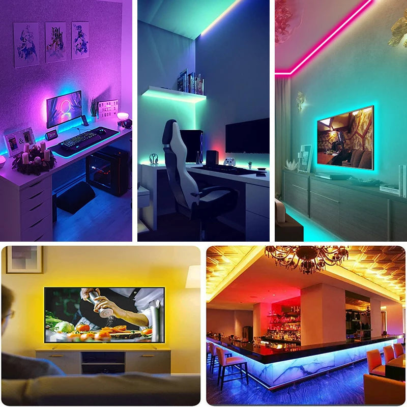 LED Strip Lights with 44-Key Remote – RGB Light Tape for Room, Home & Party Decor