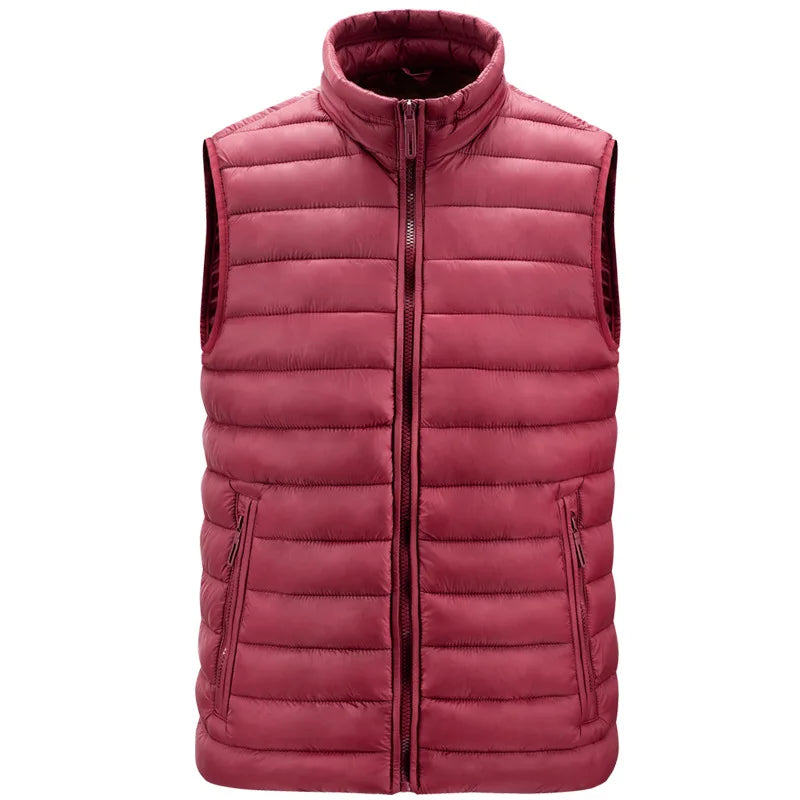Men’s Ultra-Light Down Waistcoat – Oversized Waterproof Slim Fit Sleeveless Vest with White Duck Down