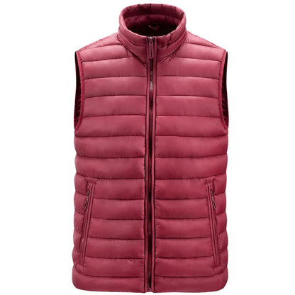 Men’s Ultra-Light Down Waistcoat – Oversized Waterproof Slim Fit Sleeveless Vest with White Duck Down