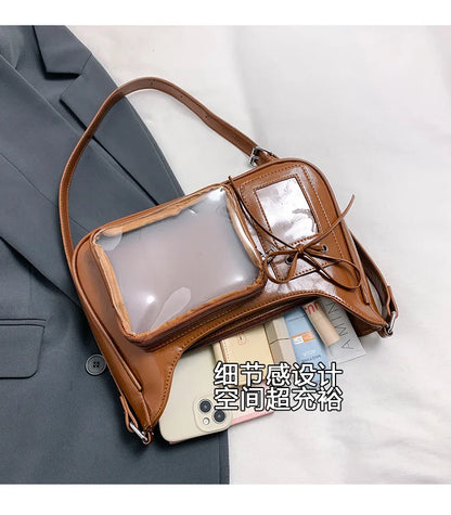 Women’s Korean Transparent Ita Shoulder Bag – Japanese Preppy Designer School Crossbody Purse