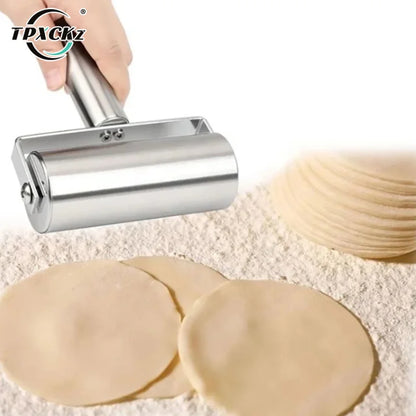 Stainless Steel Double Head Rolling Pin – Non-Stick Dough Roller for Baking