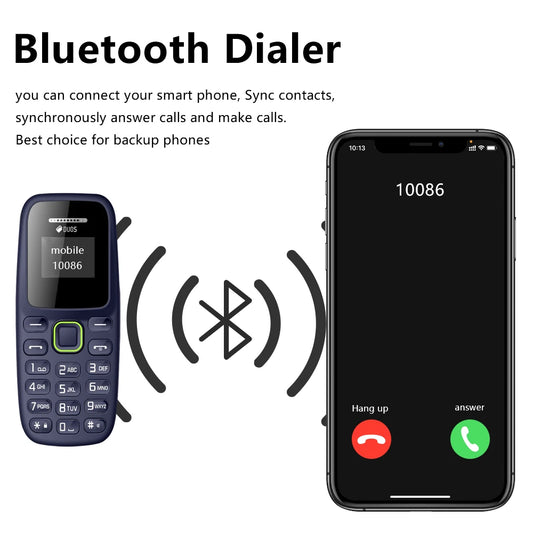 SERVO BM310 Mini Mobile Phone – Dual SIM Standby, Call Recording, Bluetooth Dial, Blacklist, MP3 Player, 2G GSM Small Cellphone