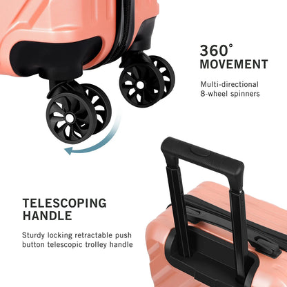 Lockable Luggage Suitcase – Travel-Friendly with 20 Handles & Universal Roller Wheels for Easy Mobility