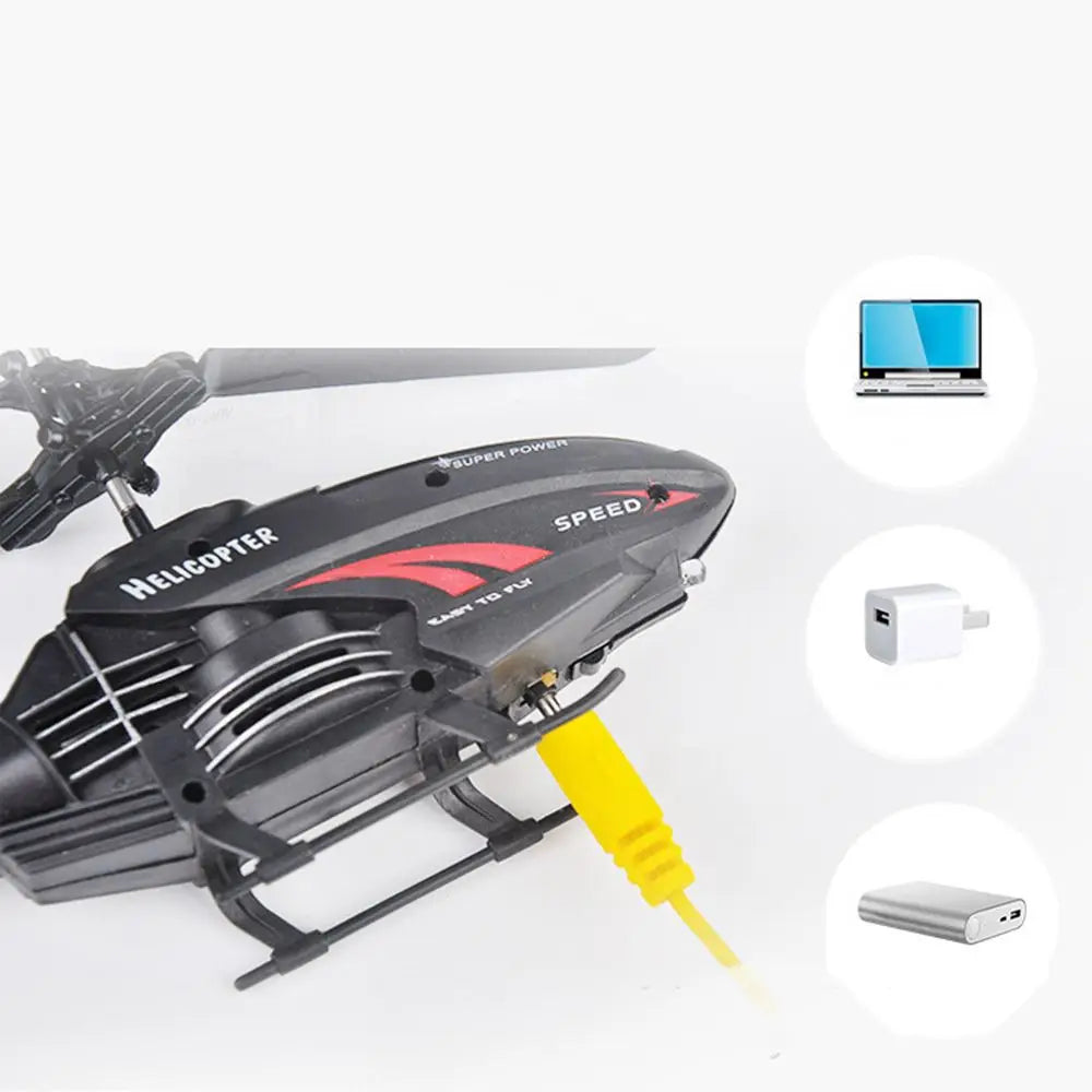 Mini Remote Control Flying Helicopter Toy – Rechargeable Infrared Sensor Drone Plane with USB Charging