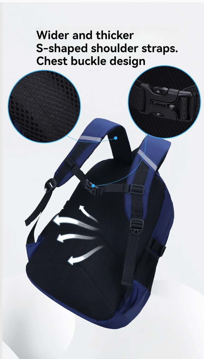 Children’s School Backpack – Lightweight Large Capacity Shoulder Bag for Boys (Grades 1–6, Ages 6–12)