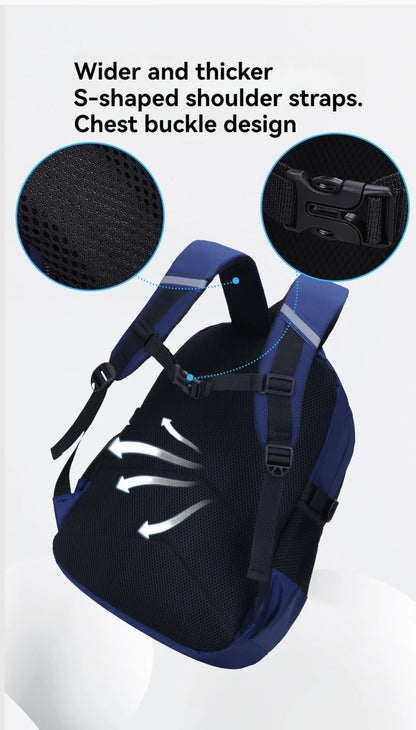Children’s School Backpack – Lightweight Large Capacity Shoulder Bag for Boys (Grades 1–6, Ages 6–12)