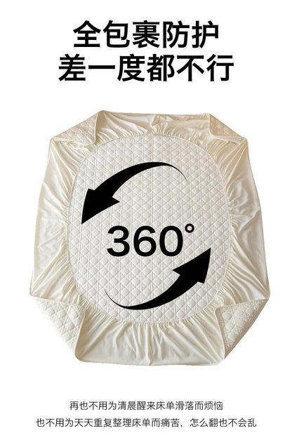 Class A Waterproof Antibacterial Mattress Cover | Mite-Resistant Padded Bed Sheet | Four-Season Universal Bed Cover