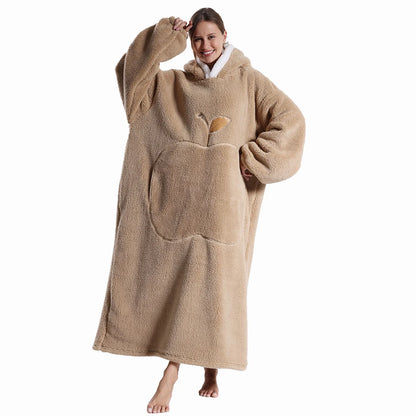 Women’s Oversized Wearable Blanket Hoodie – Winter Warm Thick Pajama with Sleeves