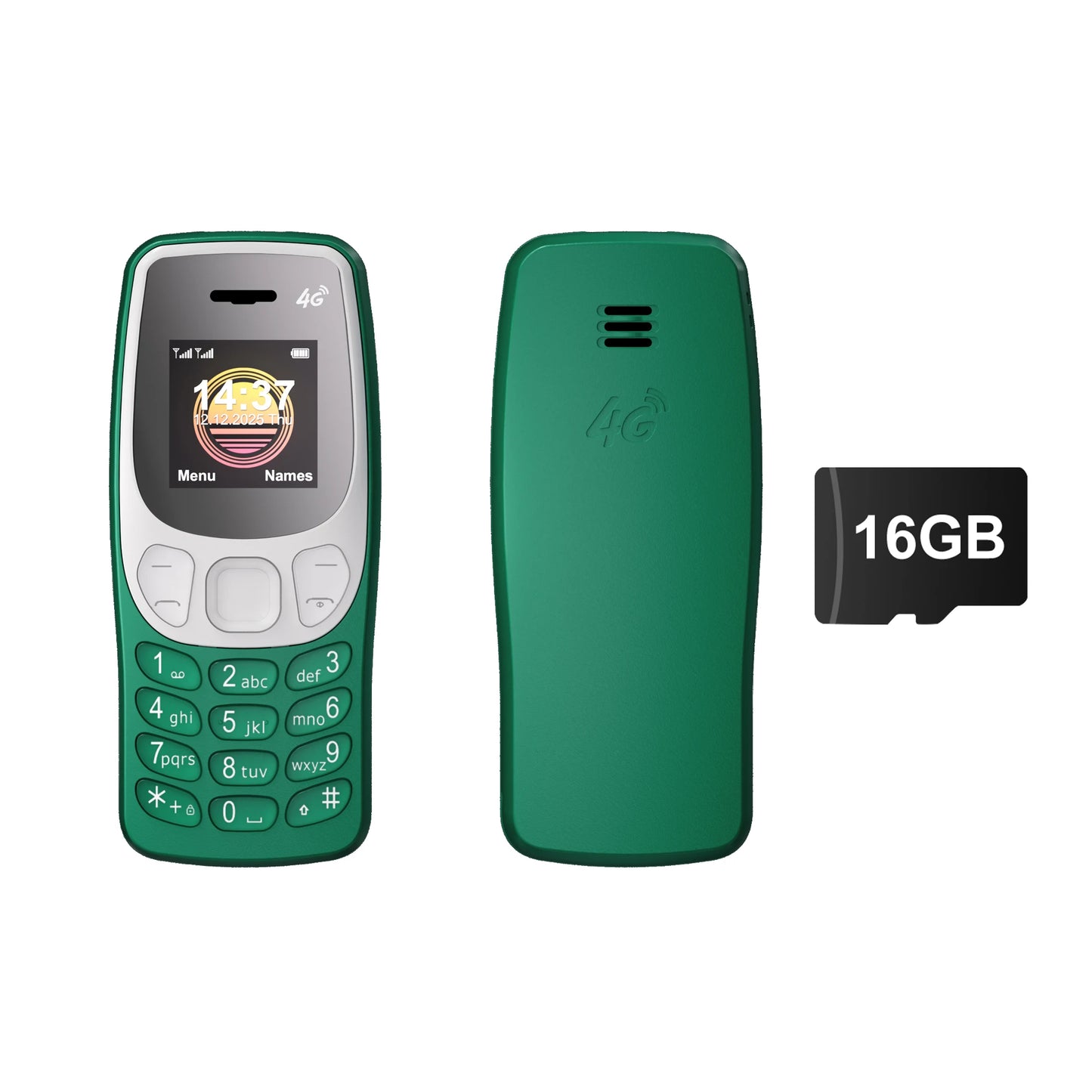 4G LTE Mini Mobile Phone – Dual SIM, Auto Redial, Call Recorder, Music Player, Blacklist Function