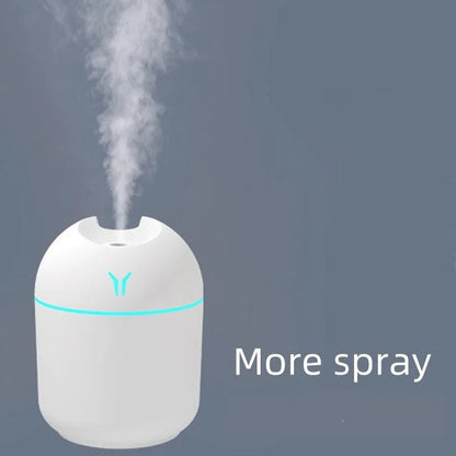 Air Humidifier & Essential Oil Diffuser – Ultrasonic Mute Mist Maker with LED Color Lamp for Home & Car