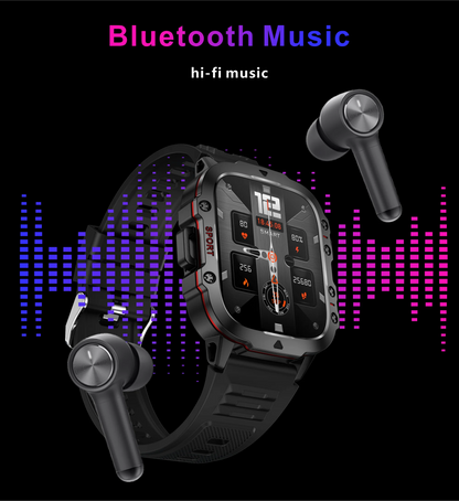 LIGE Outdoor Smart Watch Men – 2.01" Screen, Waterproof, Bluetooth Call & AI Voice for Android & iOS
