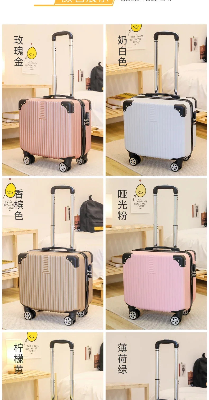 Travel Boarding Suitcase – Japanese-Style Retro Lightweight Trolley Case with Password Lock, Student Carry-On Luggage
