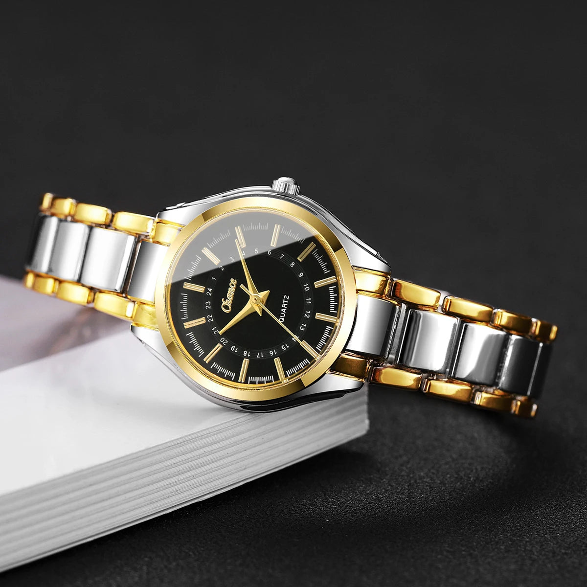 4PCS Women’s Luxury Watch & Bracelet Set – Small Dial Quartz Wristwatch Fashion Reloj Mujer