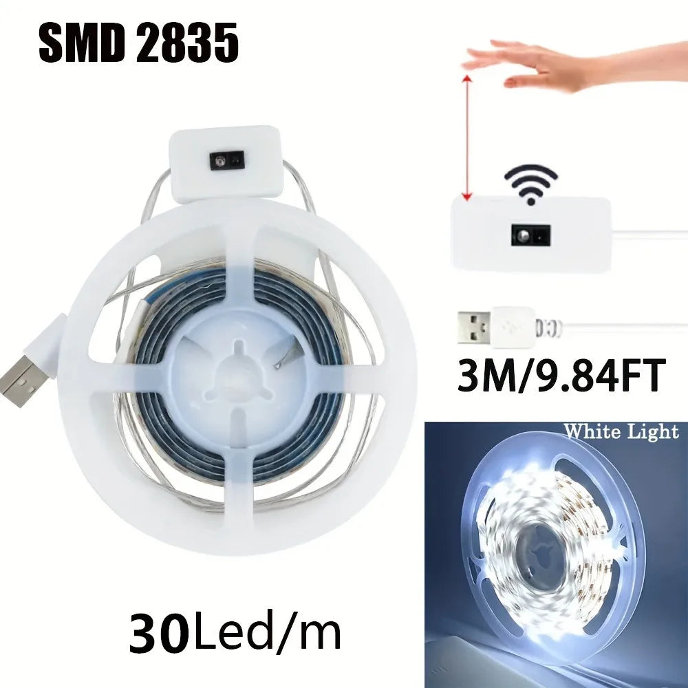 LED Strip Light with Motion Sensor – USB Powered Dimmable Lighting