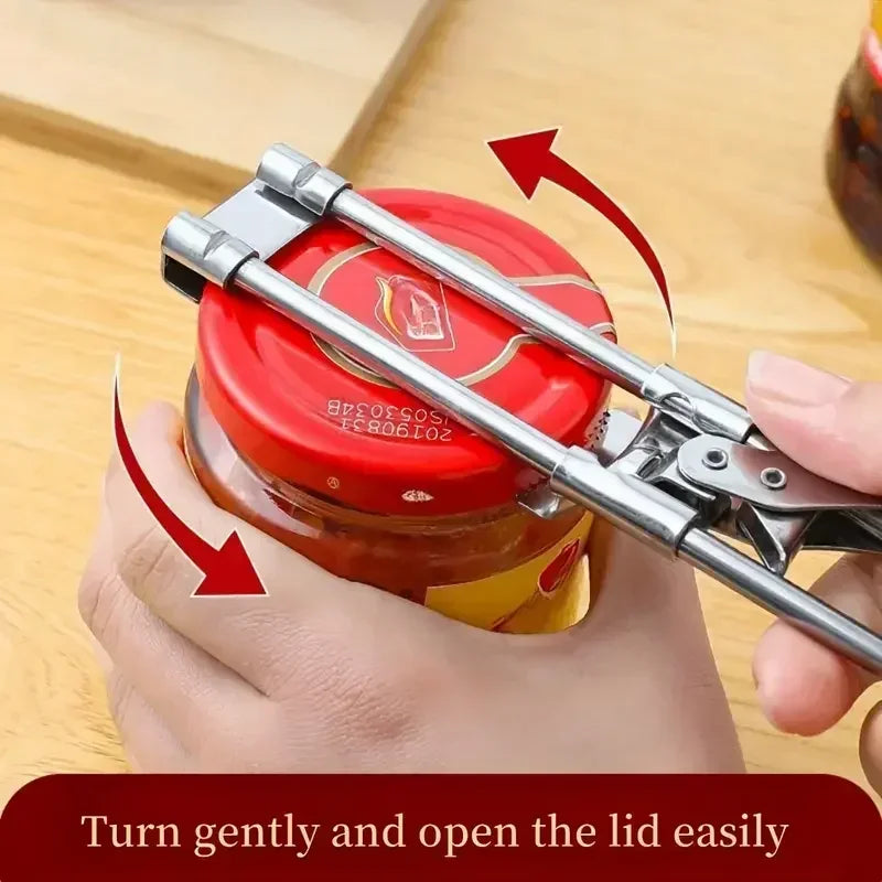 Adjustable Multi-Function Stainless Steel Bottle & Jar Opener | Labor-Saving Kitchen Tool