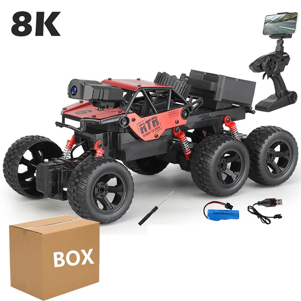 Six-Wheel Drive RC Car – Cross-Country Climbing Spray Racing Car for Kids & Adults