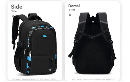Children’s School Backpack – Lightweight Large Capacity Shoulder Bag for Boys (Grades 1–6, Ages 6–12)