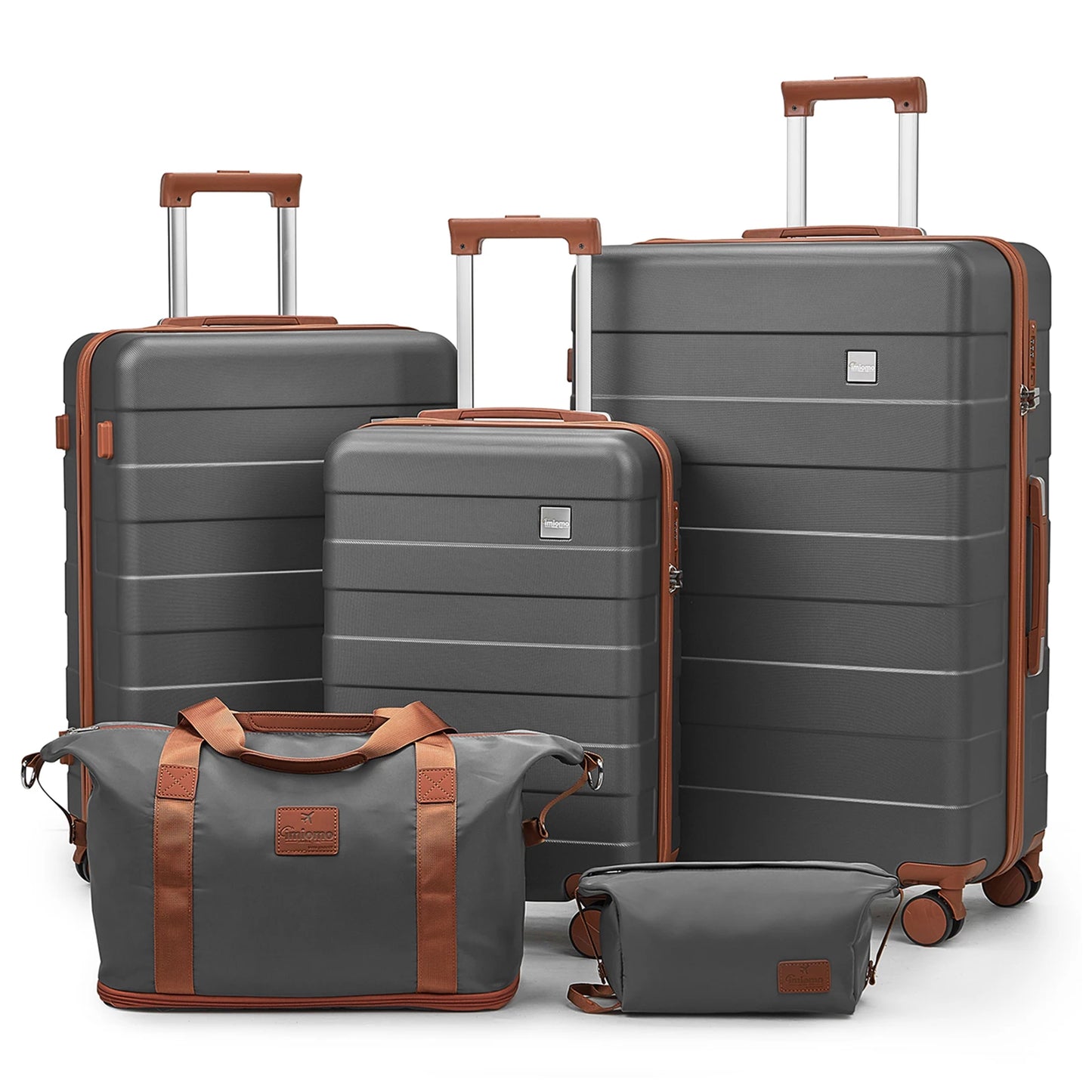 imiomo Travel Luggage Set – Hard Shell Lightweight Carry-On Suitcase with Travel Bag, TSA Lock & Silent Spinner Wheels