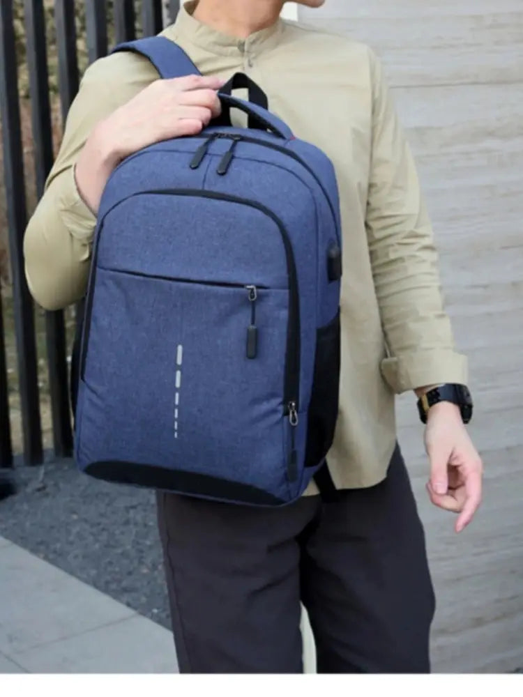 Men’s Large Capacity Backpack – Simple Fashion Travel & Laptop Bag for Male/Female Students