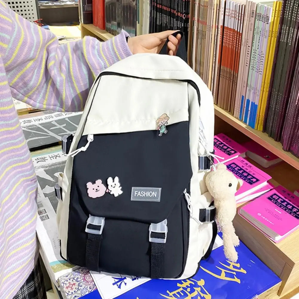 Nylon Book Bag – Multifunctional Waterproof Large Capacity Backpack for Boys & Girls