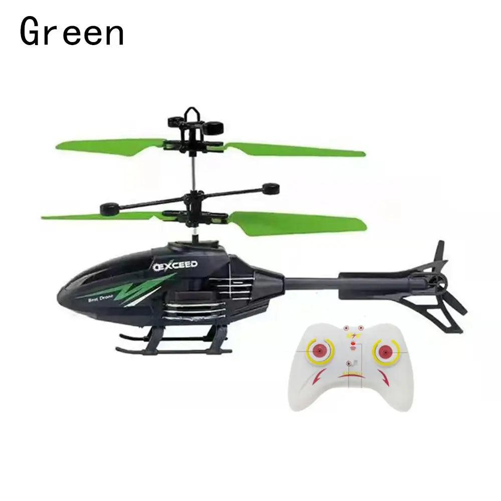 Mini Remote Control Flying Helicopter Toy – Rechargeable Infrared Sensor Drone Plane with USB Charging