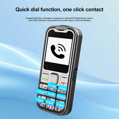 Dual SIM GSM Button Mobile Phone – 2G Standby, Speed Dial, Call Recording, Flashlight, FM Radio, Vibration