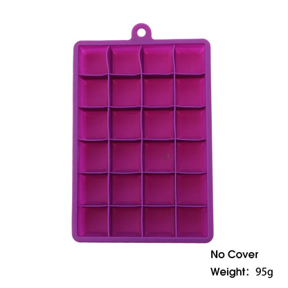 24-Hole Silicone Ice Tray – Square Mold for Ice, Food Puree & Cocktails