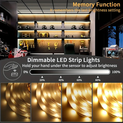 LED Strip Light with Motion Sensor – USB Powered Dimmable Lighting
