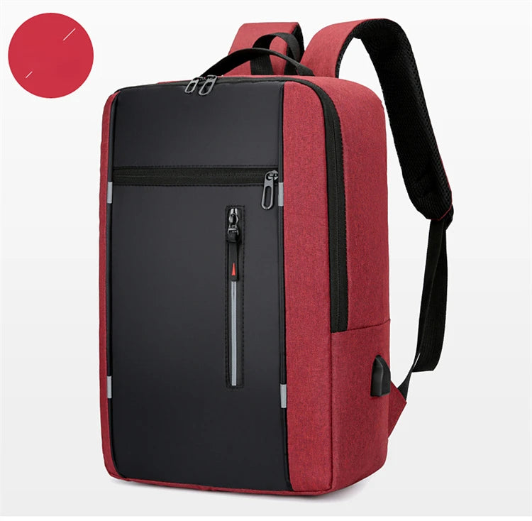 Waterproof Business Backpack for Men – USB Charging 15.6” Laptop Bag, Large Capacity School & Travel Backpack