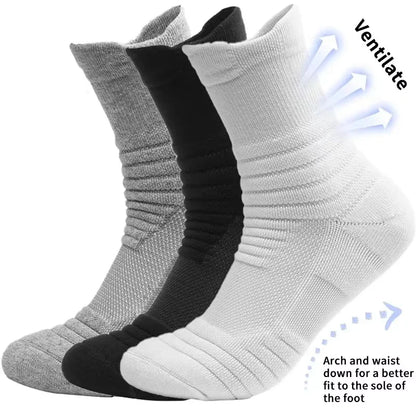 10 Pairs Breathable Cotton Sports Socks for Men – Bamboo Fiber Deodorant Business & Casual Socks