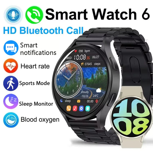 Smart Watch 6 – Bluetooth Call, Sports & Health Monitoring Smartwatch for Men & Women, Android & iOS