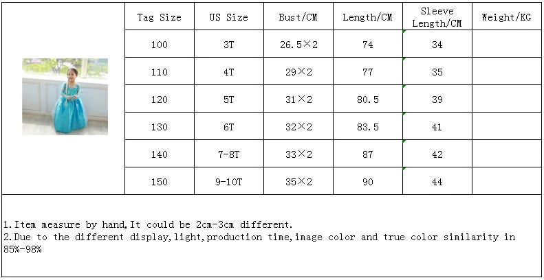 Girls Elsa Princess Dress – Frozen Snow Queen Costume for Kids 2025 Carnival & Party