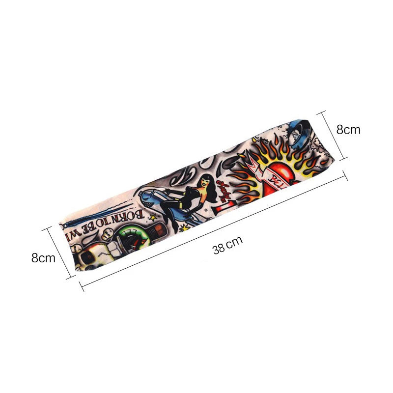 6 PCS Tattoo Sleeves for Men & Women – Elastic Arm Covers for Outdoor, Sports & Party Style