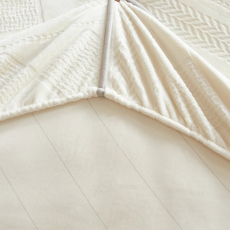 Warm Milk Velvet Bed Sheet | Thick Comfort Mattress Cover | Single, Queen & King | Elastic Band Fitted Protector