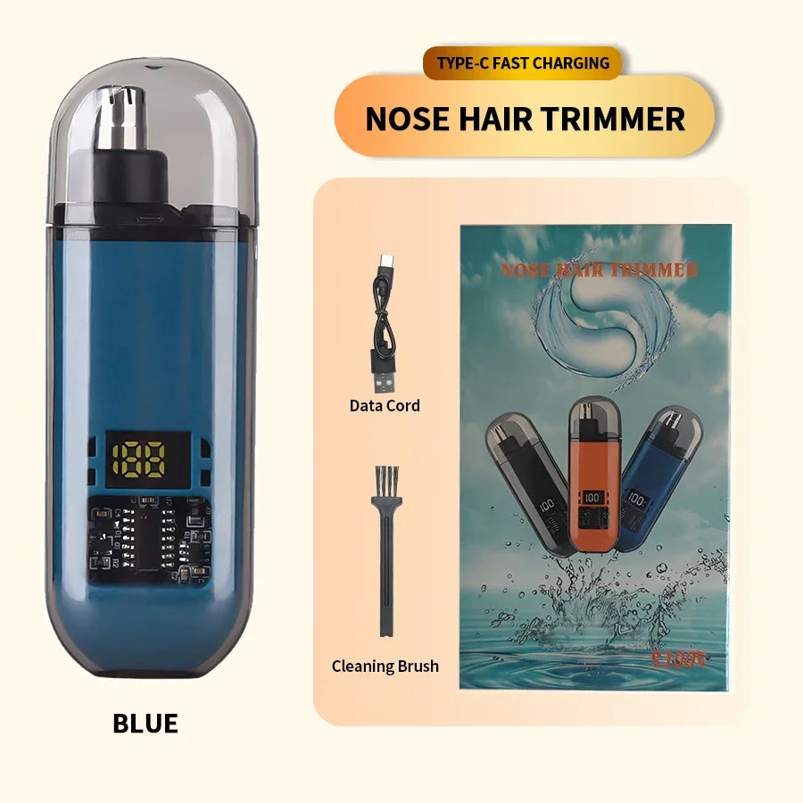 Electric Ear & Nose Hair Trimmer – Portable Painless Groomer for Men