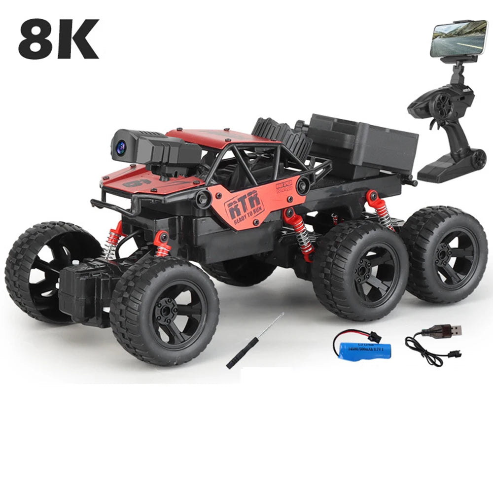 Six-Wheel Drive RC Car – Cross-Country Climbing Spray Racing Car for Kids & Adults