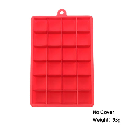 24-Hole Silicone Ice Tray – Square Mold for Ice, Food Puree & Cocktails